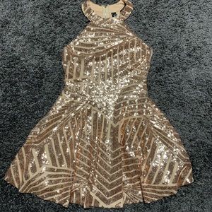 Gold Sequin Dress
